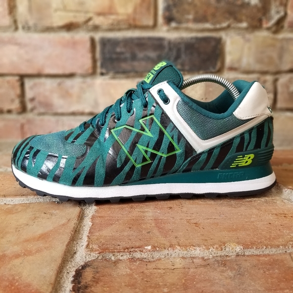New Balance 574 Green Zebra Stripe 24 